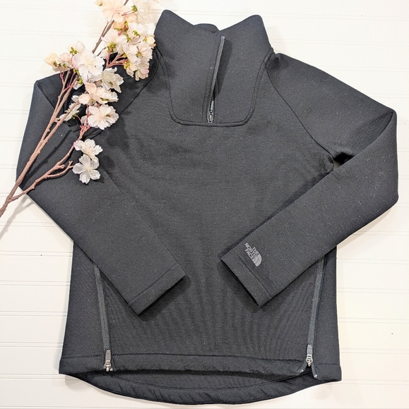 North Face Black Scuba Pullover Side Zippera - Picture 1 of 3